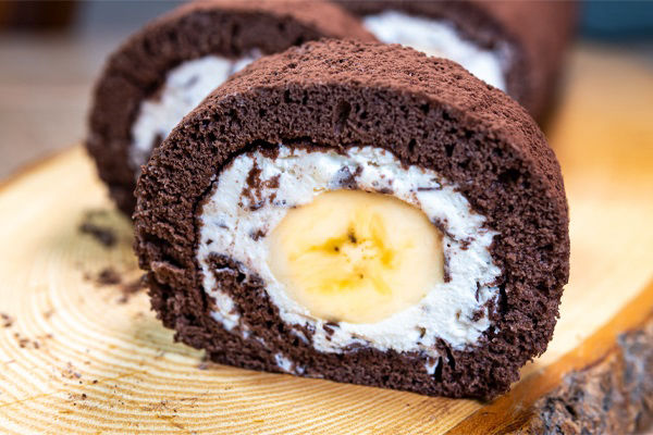 Banana Split Biskuit Rolle