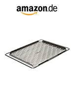 Lares - Edelstahl-Backblech mit ausziehbaren Bügeln - mit Lochung in Wellenform - Maße der Backfläche: 32 x 47cm - Made in Germany Lares - Edelstahl-Backblech mit ausziehbaren Bügeln - mit Lochung in Wellenform - Maße der Backfläche: 32 x 47cm - Made in Germany